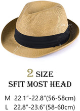 Load image into Gallery viewer, Straw Sun Hat for Men Women Foldable  Beach Hat UPF 50+