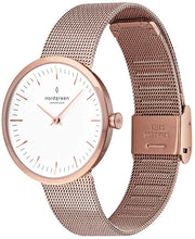 Load image into Gallery viewer, Rose Gold Analog Quartz Watch Leather